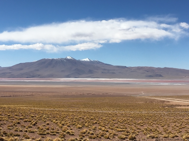 View of Laguna Colorada from afar