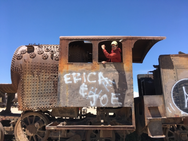 Where else would you be able to climb on this old train?